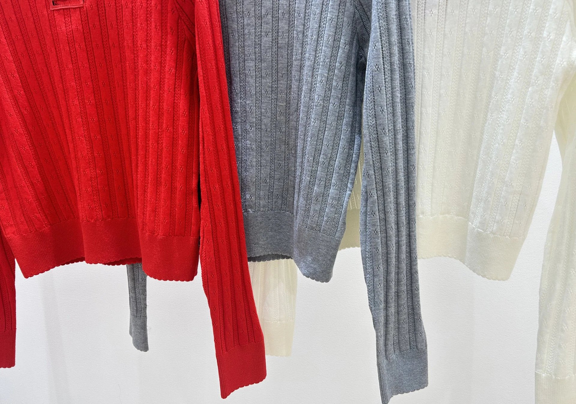 GRA Ribbed Cropped Sweater Red - 11