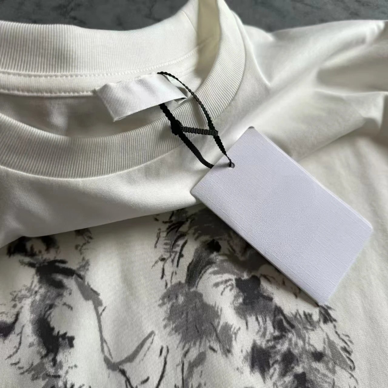 Saint Tears Westie Print Off-White T-Shirt - 14