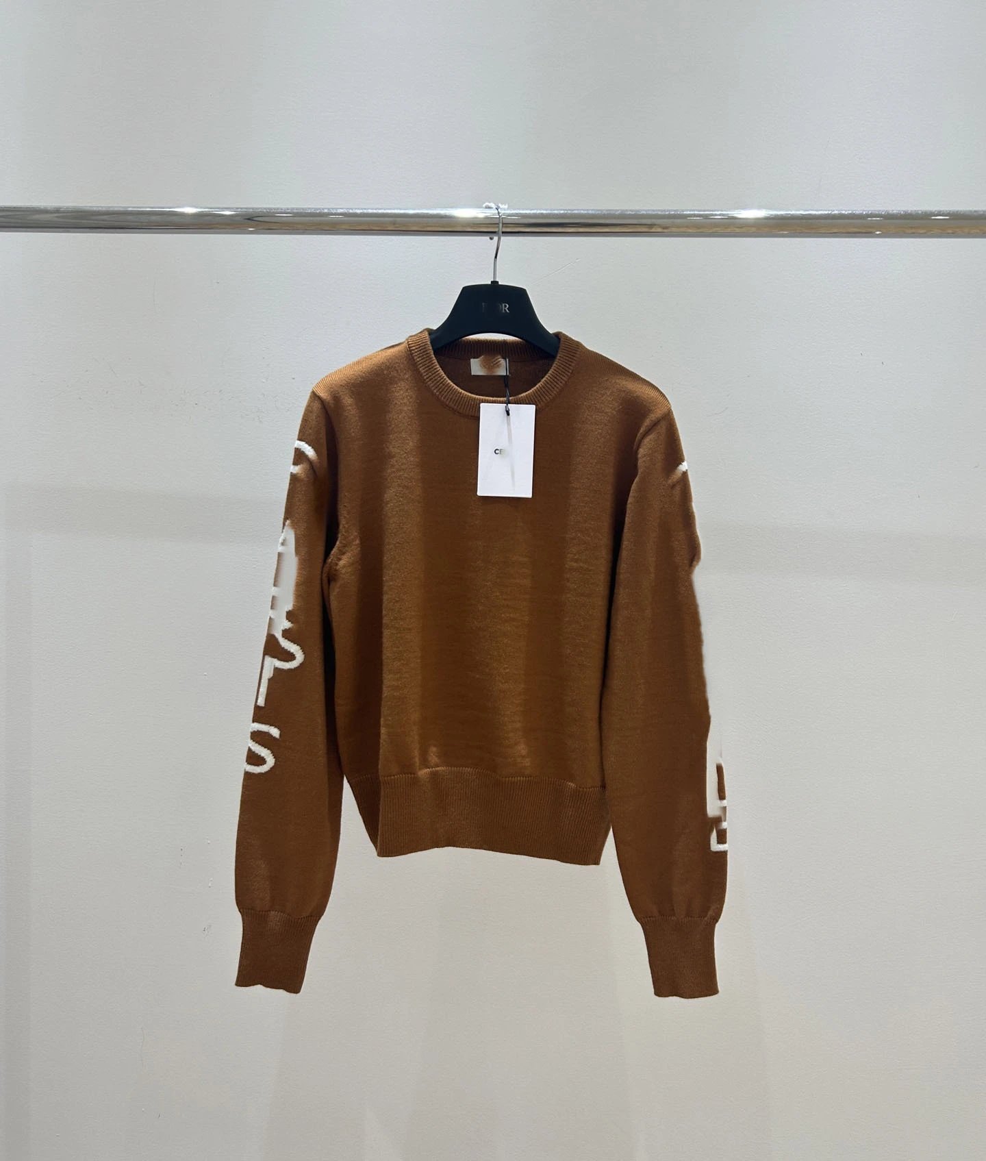 Dior CD Logo Intarsia Knit Sweater Camel - 3