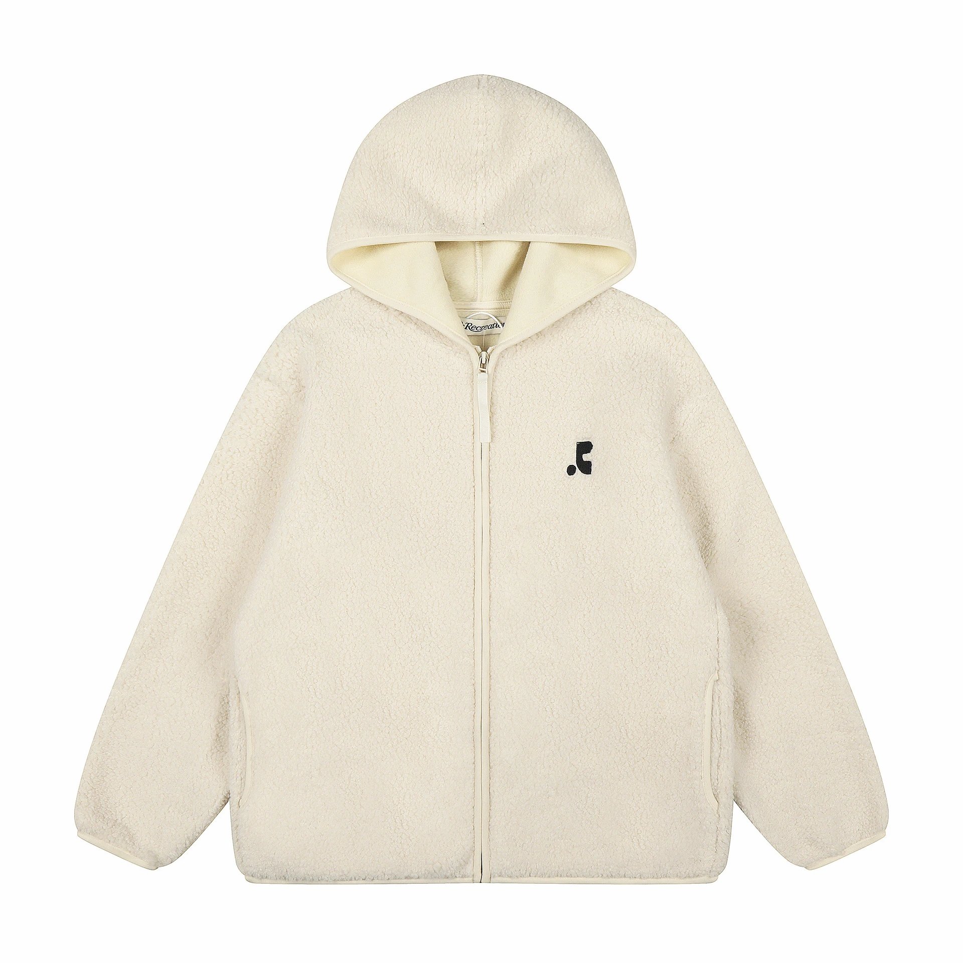 GRA Fleece Hoodie Beige Outerwear - 8