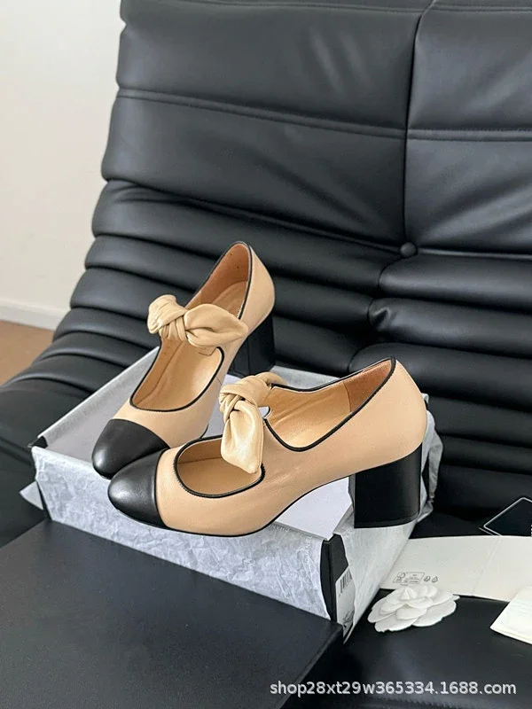 Unbranded Casual Shoes Bow Contrast-Toe Mary Jane and Mule product detail image 19