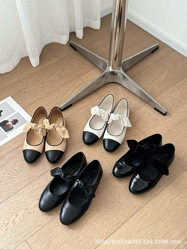 Unbranded Casual Shoes Bow Contrast-Toe Mary Jane and Mule product detail image 12
