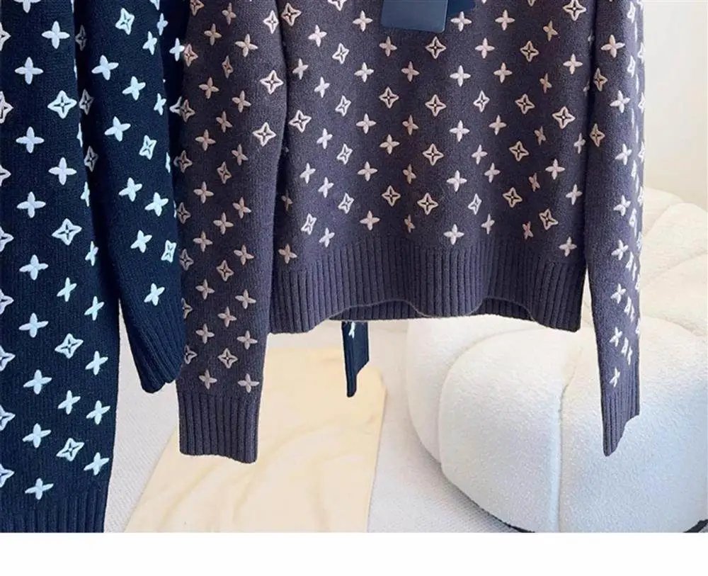 Louis Vuitton Monogram Knit Sweater Navy - 10