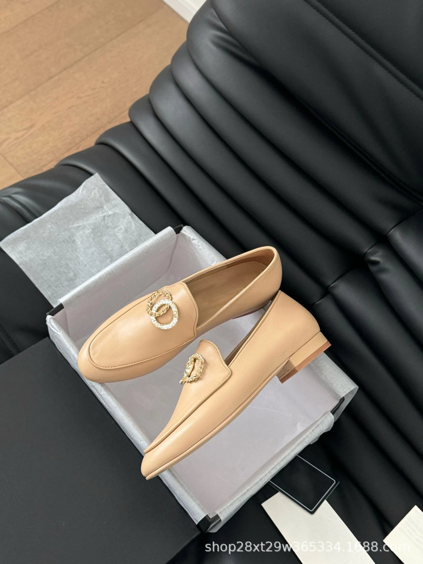 Versace Medusa Chain Loafers Black Velvet Loafers - 8