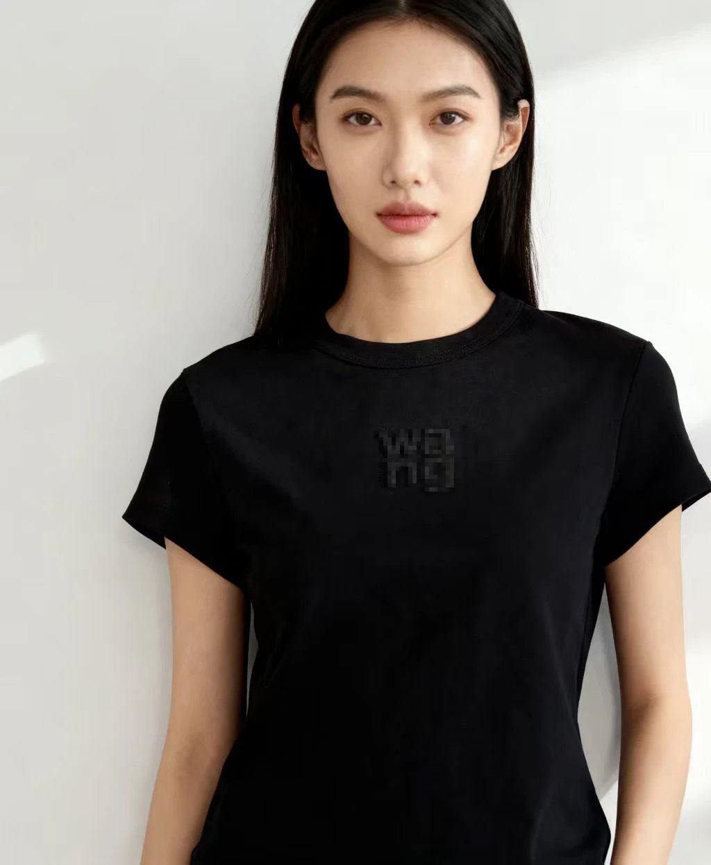 Alexander Wang Pixelated Logo White T-Shirt - 8
