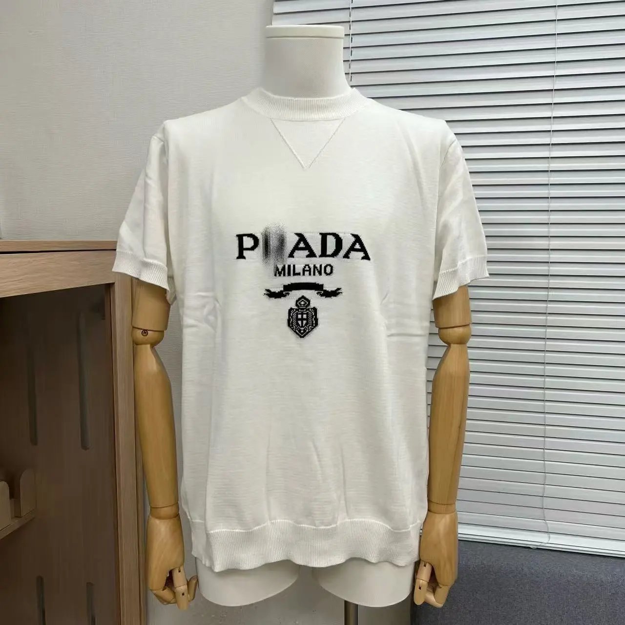 Prada Milano 1913 Raglan T-Shirt Gray/Black - 10