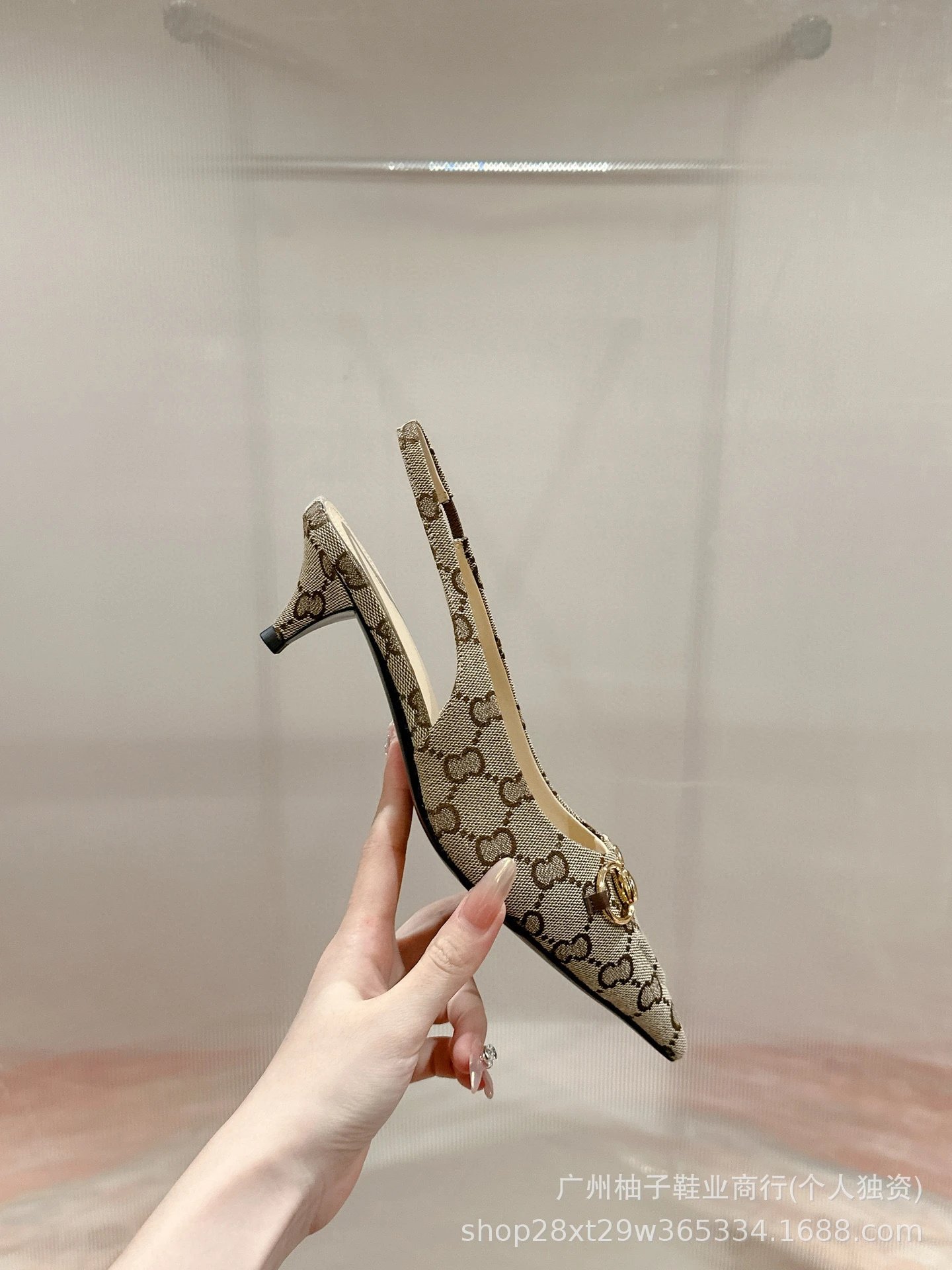 Gucci Horsebit Loafer-Style Slingback Black Heels - 10