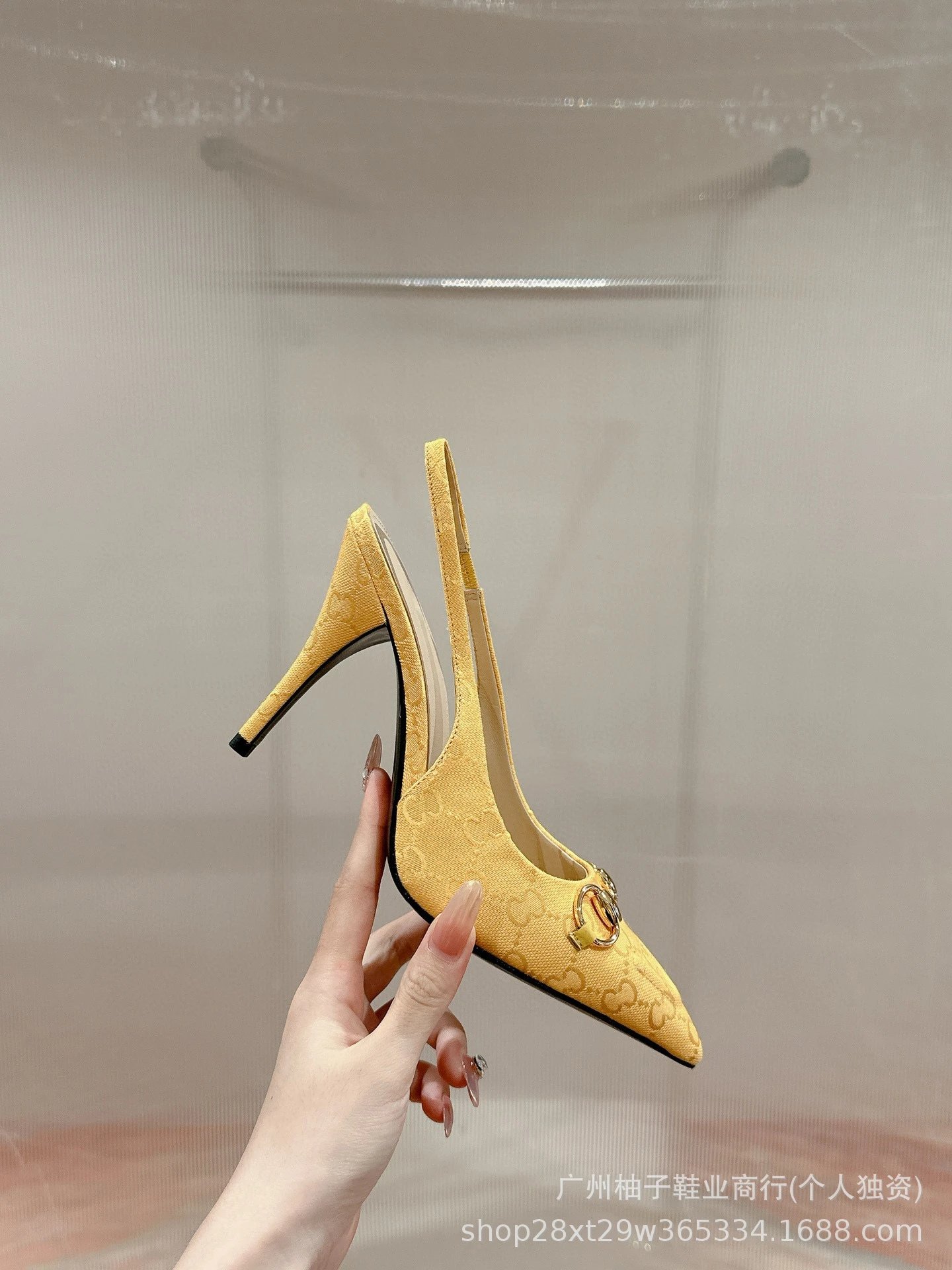 Gucci Horsebit Loafer-Style Slingback Black Heels - 18