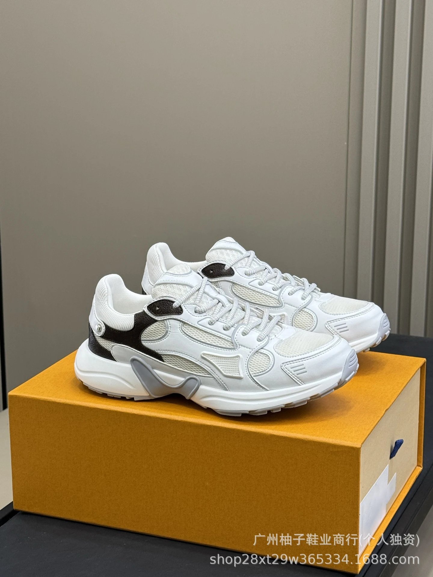 Off-White x Asics Gel-Lyte III Silver Yellow Chunky Sneakers - 3