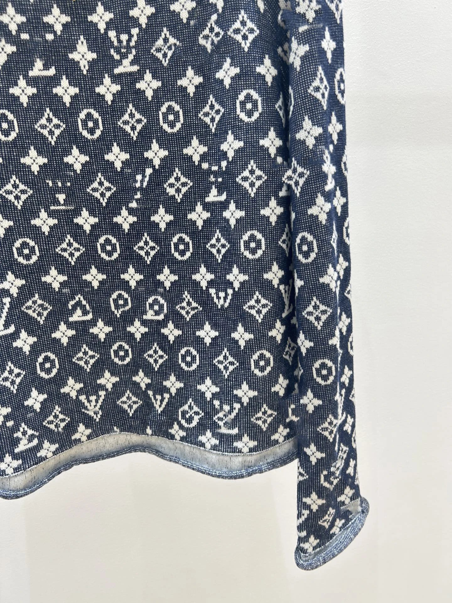 Louis Vuitton Monogram Knit Sweater Navy - 11