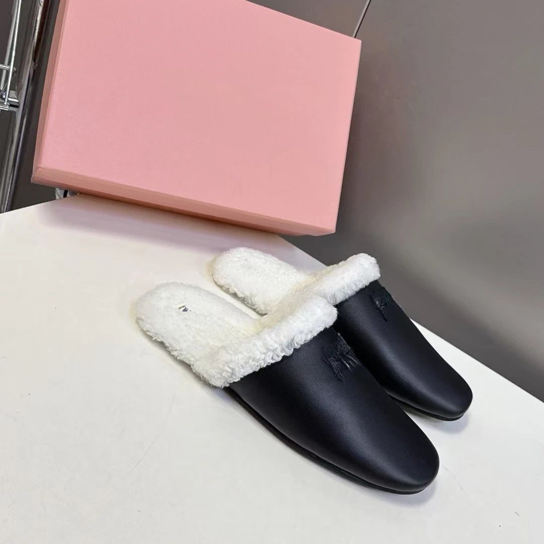 Tory Burch Slippers Shearling-Lined Leather Mule image 1