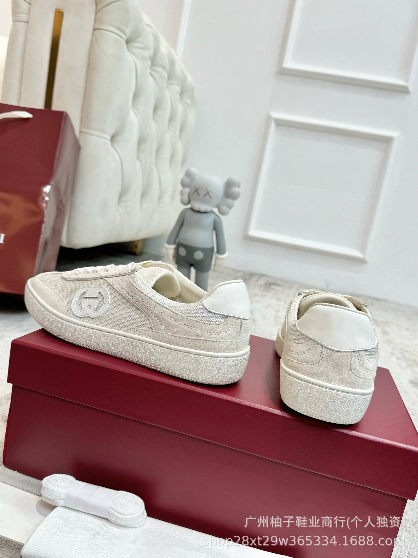Gucci Rhyton Low Blue Beige Mesh Sneakers - 12