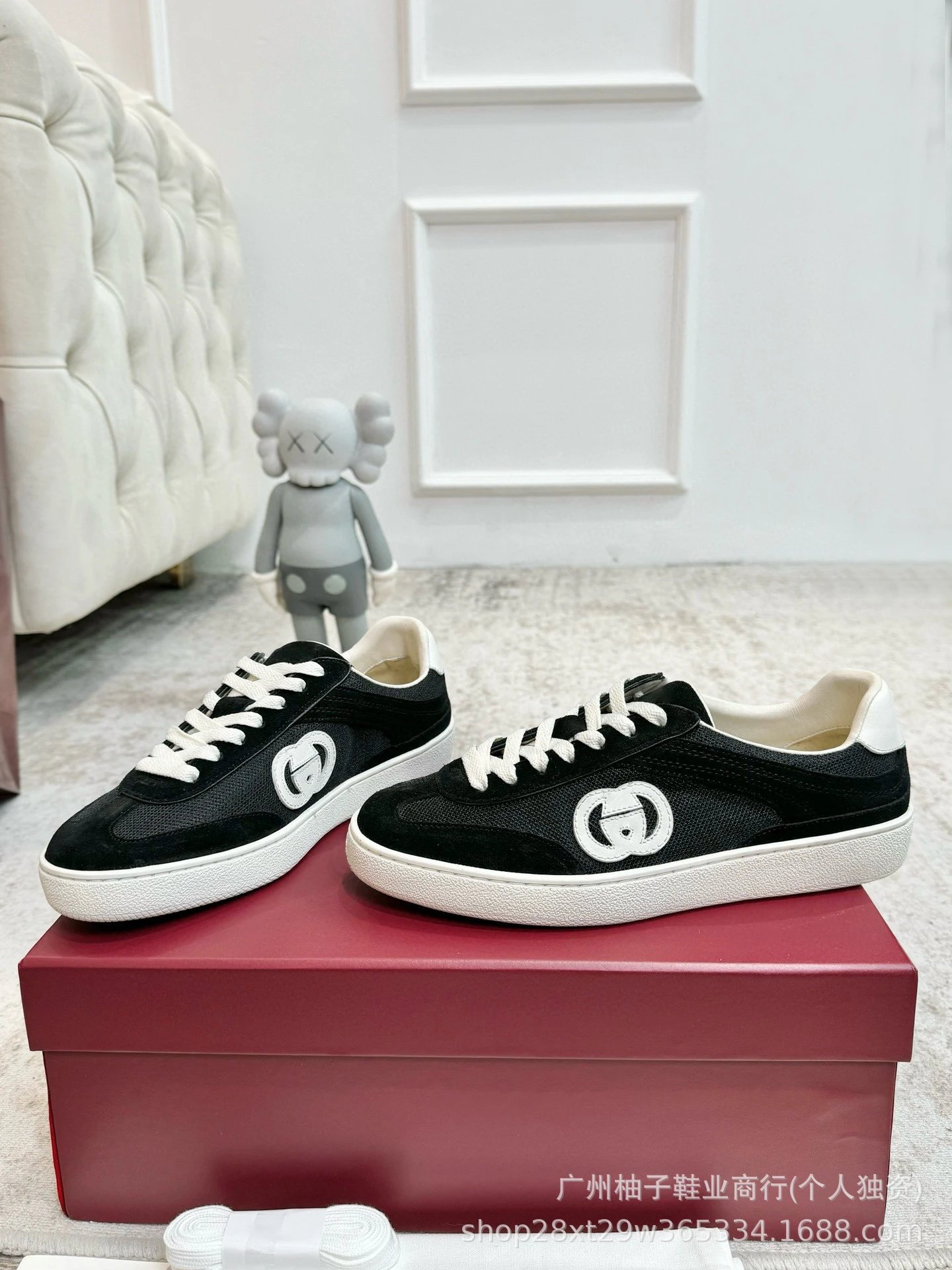 Gucci Rhyton Low Blue Beige Mesh Sneakers - 14