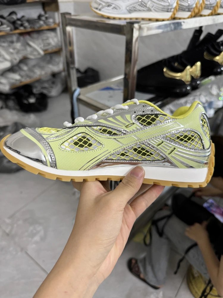 Asics Gel-Lyte III Silver Mesh Yellow Sole Sneakers - 34