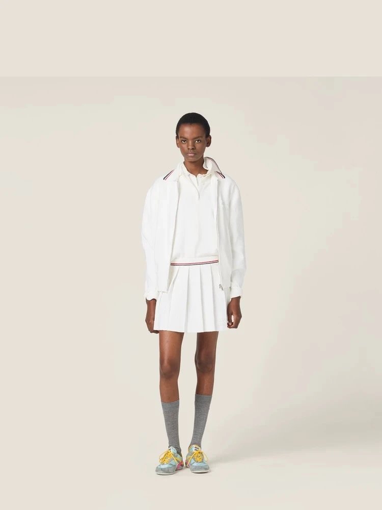 Off-White Tennis Collar Zip-Up Sweater White - 5