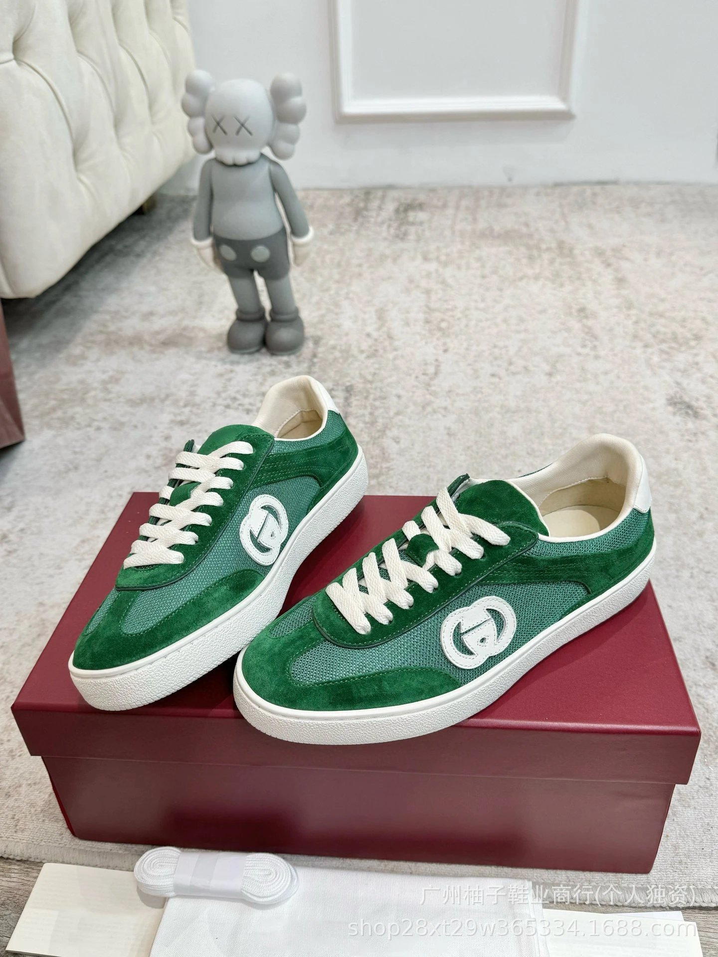 Gucci Rhyton Low Blue Beige Mesh Sneakers - 18