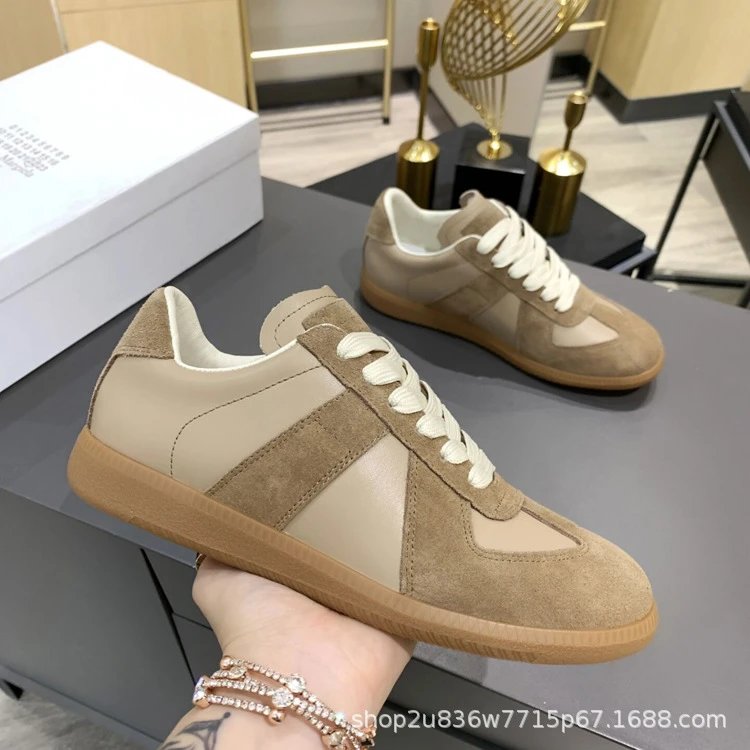 Maison Margiela Replica Sneakers Brown and Black Suede Leather Sneakers - 19