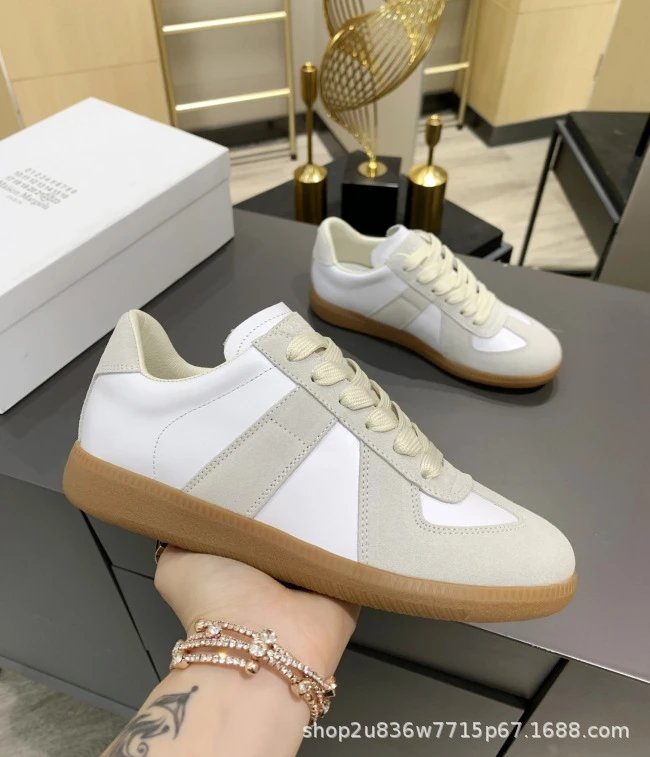 Maison Margiela Replica Sneakers Brown and Black Suede Leather Sneakers - 3