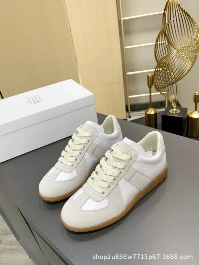 Maison Margiela Replica Sneakers Brown and Black Suede Leather Sneakers - 6