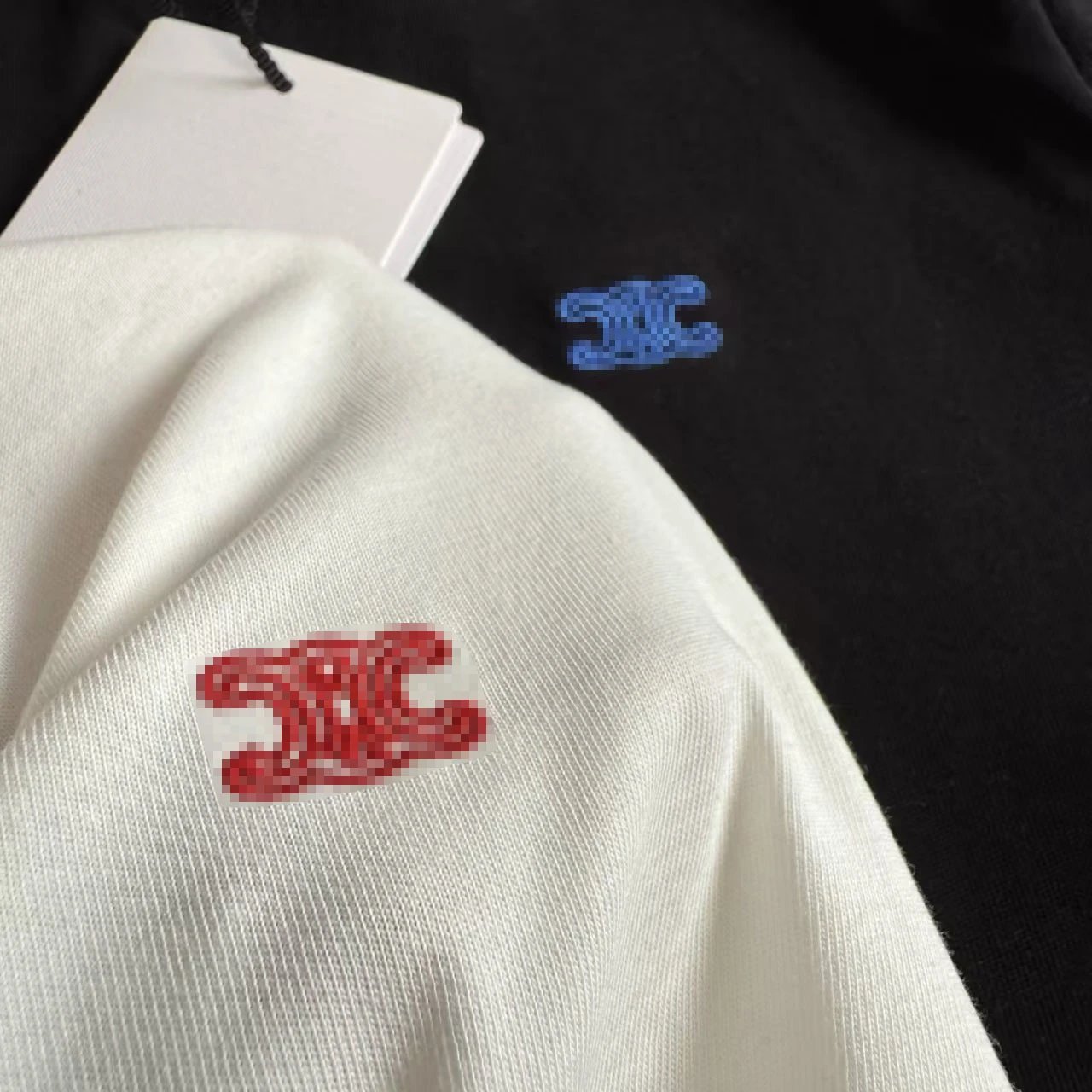 Celine Pixel Logo White T-Shirt - 13