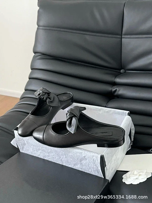 Unbranded Casual Shoes Bow Contrast-Toe Mary Jane and Mule product detail image 8
