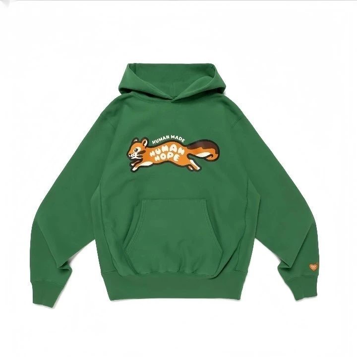 WOMANBY A VOYVES Squirrel Hoodie Forest Green Hoodie - 5