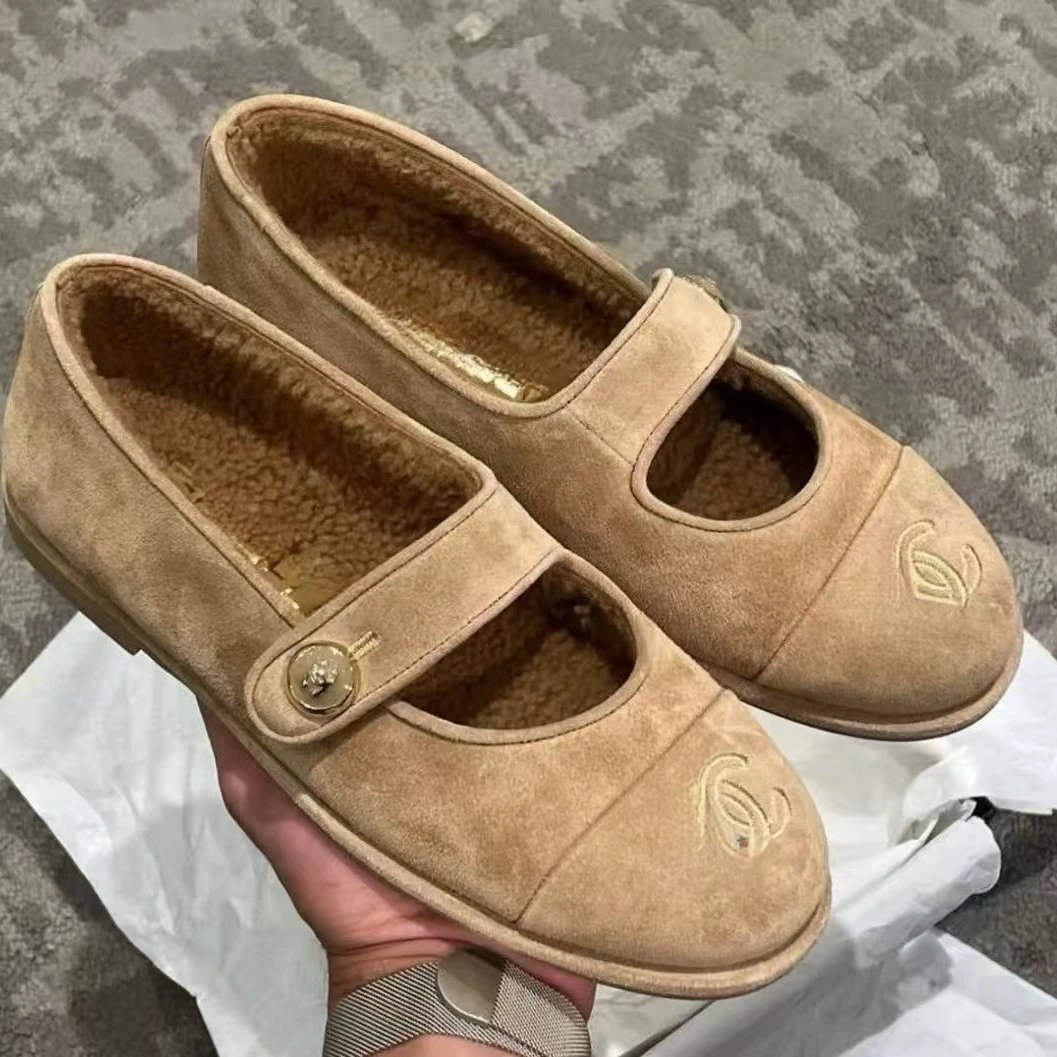 Chanel Casual Shoes Shearling-Lined Mary Jane Flats image 2