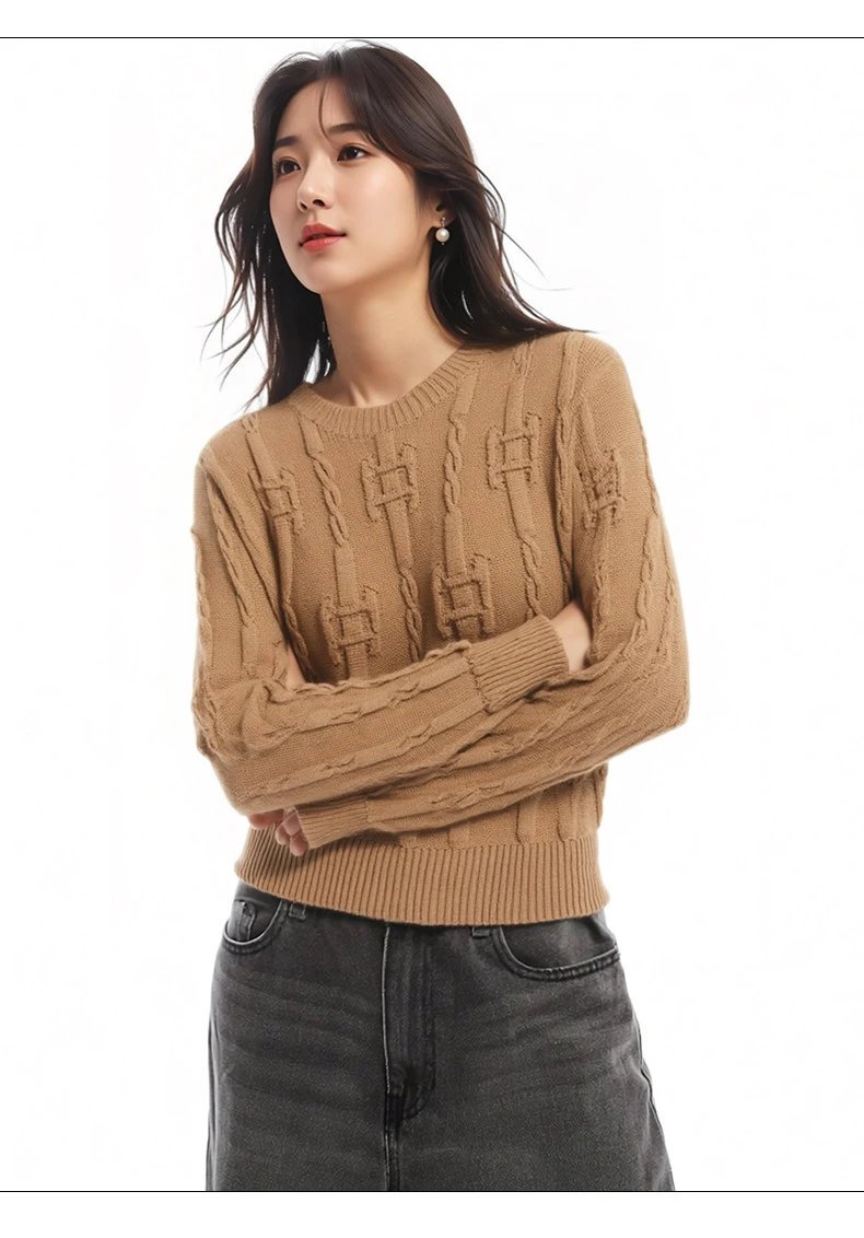 Off-White Cable Knit Cropped Sweater Yellow - 4