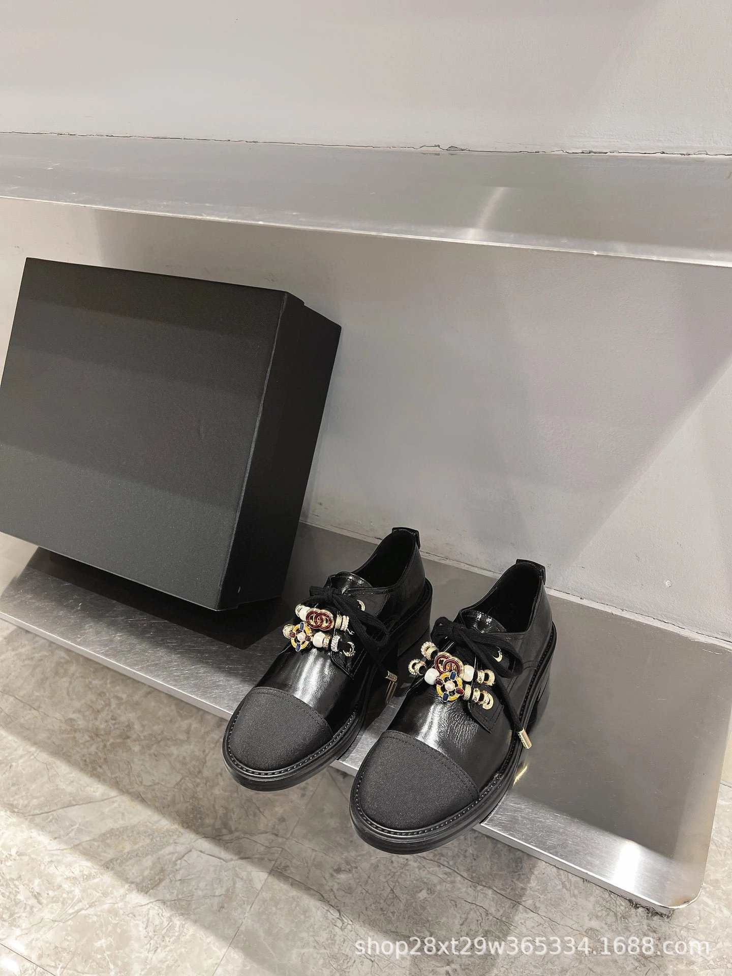 Dior Saddle Boots Black Pearl-Embellished Combat Boots - 12