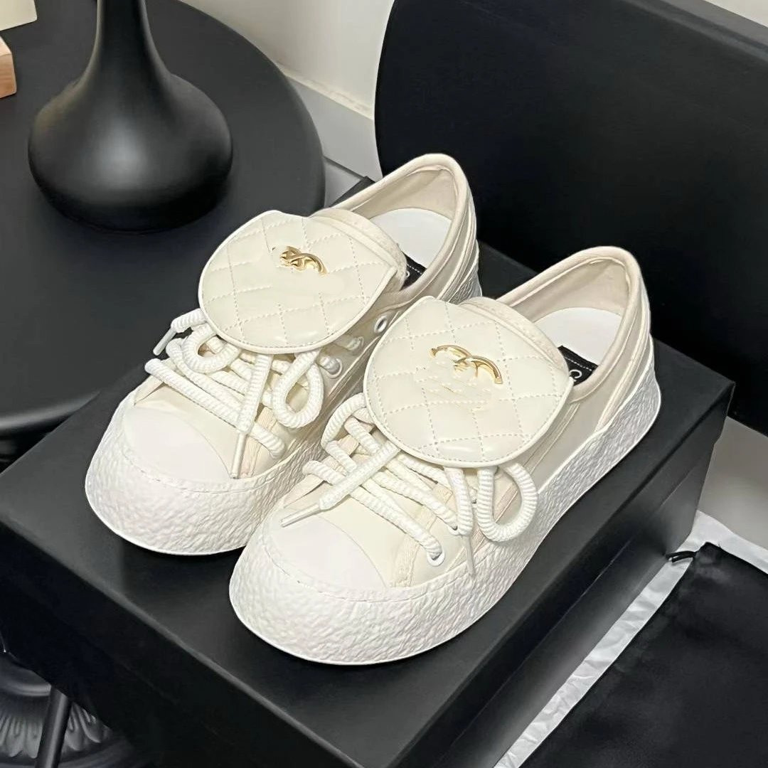 Chanel Sneakers Quilted Flap Platform image 3