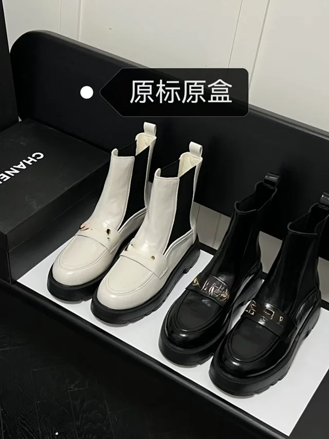 Miu Boots Ankle with Lug Sole and Metal Buckle product detail image 5