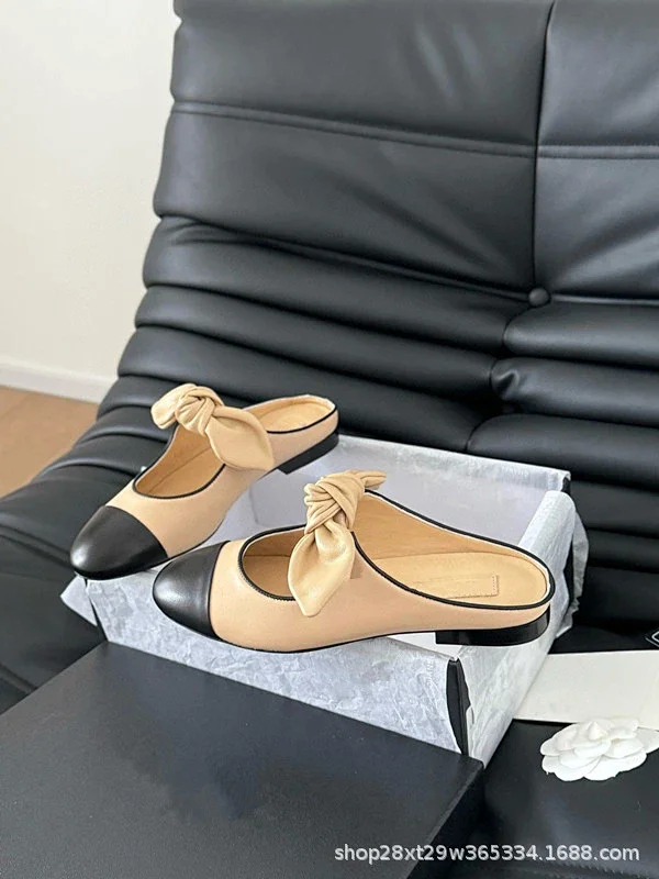 Unbranded Casual Shoes Bow Contrast-Toe Mary Jane and Mule product detail image 10