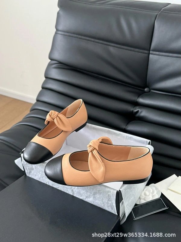Chanel Mary Jane Block Heel Black Leather Shoes - 6
