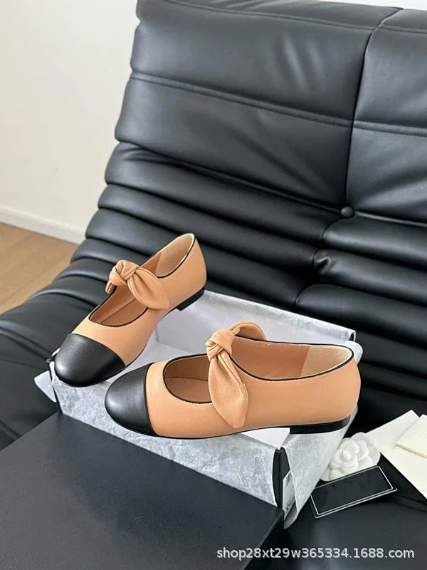 Unbranded Casual Shoes Bow Contrast-Toe Mary Jane and Mule product detail image 5