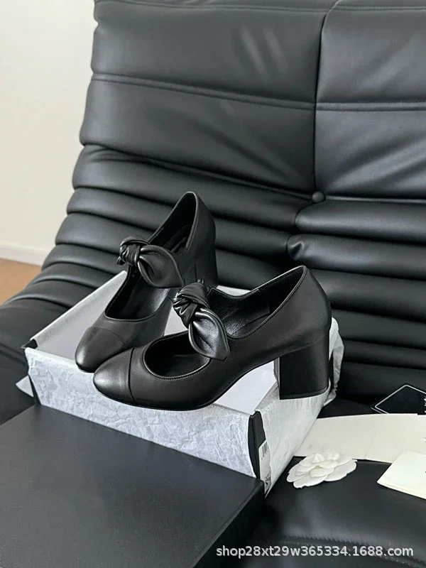 Unbranded Casual Shoes Bow Contrast-Toe Mary Jane and Mule product detail image 17