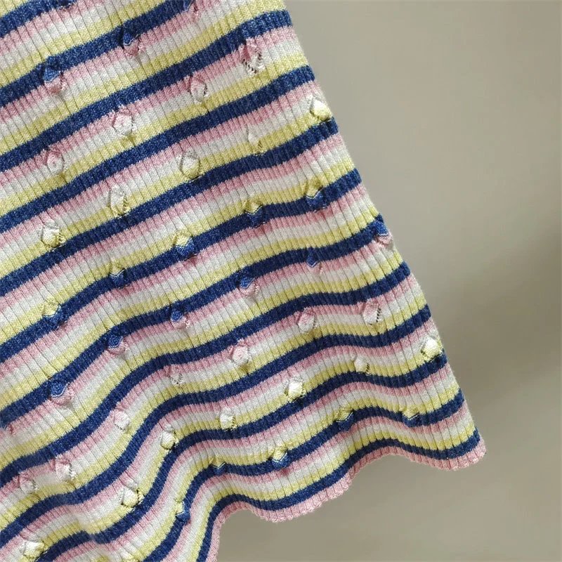 CHANGE Striped Knit Tee Multicolor Sweater - 12