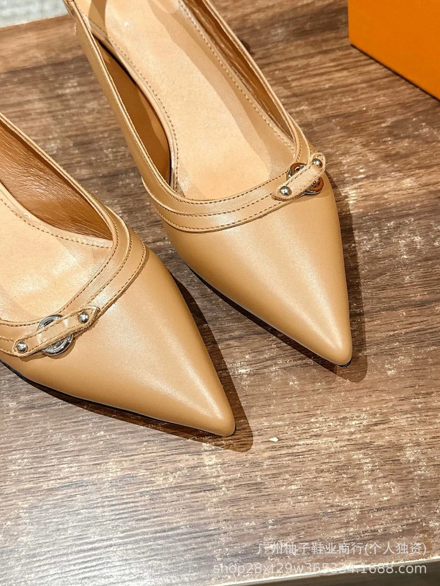 Black Pointed-Toe Mary Jane Flats with Double Strap and Ring Buckle - 16