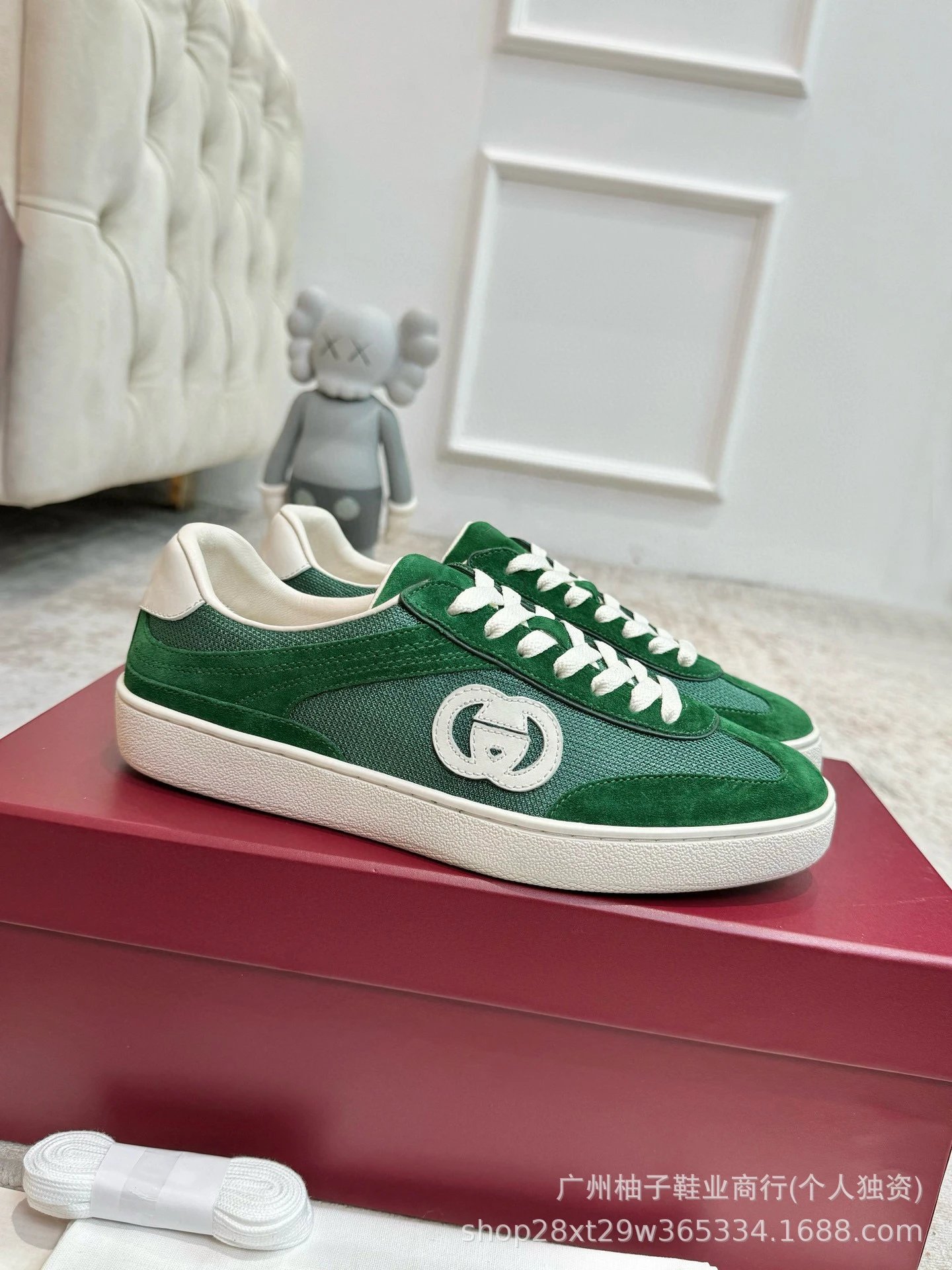 Gucci Rhyton Low Blue Beige Mesh Sneakers - 17