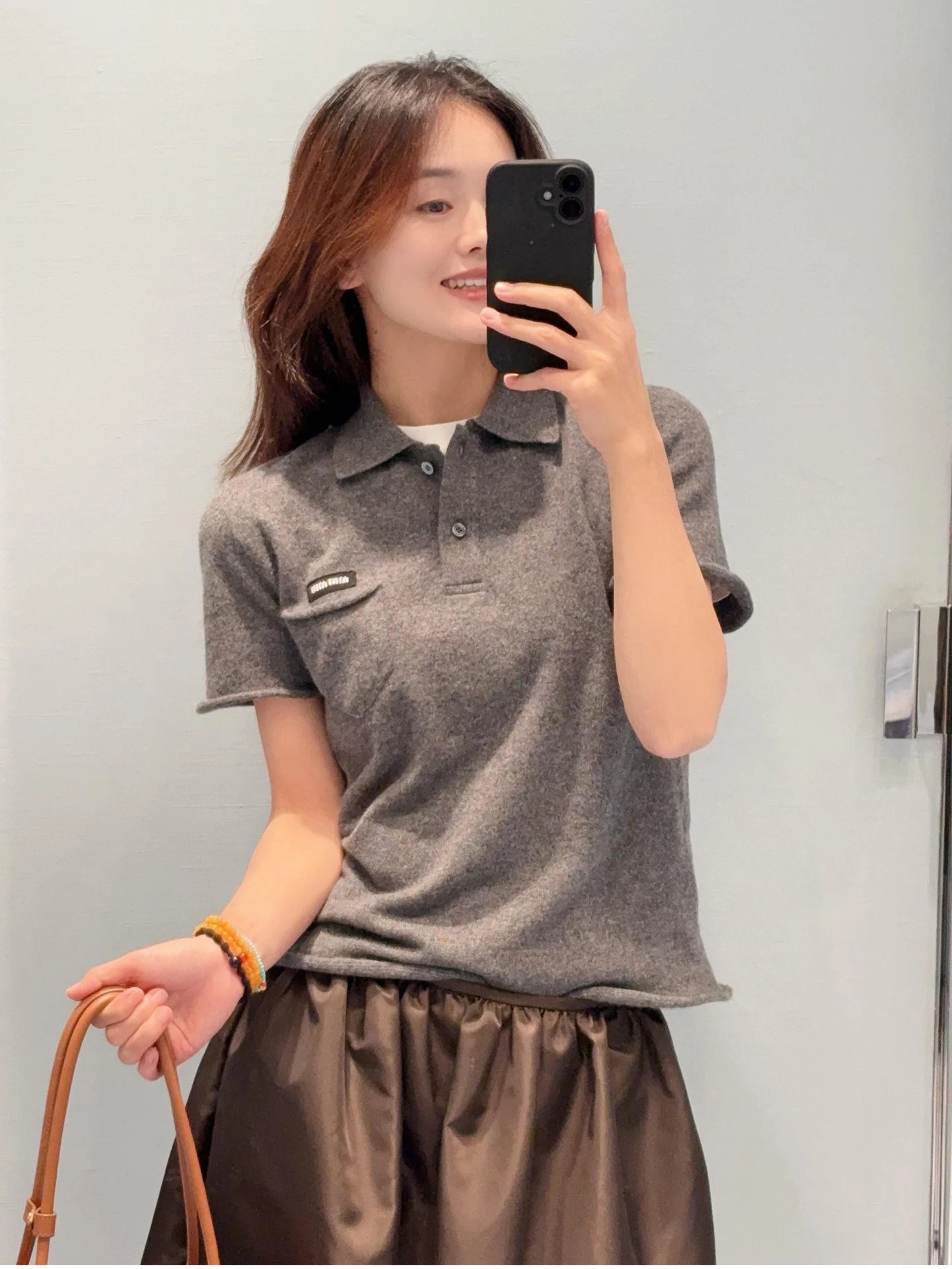 MMY Knit Polo Shirt Gray - 5