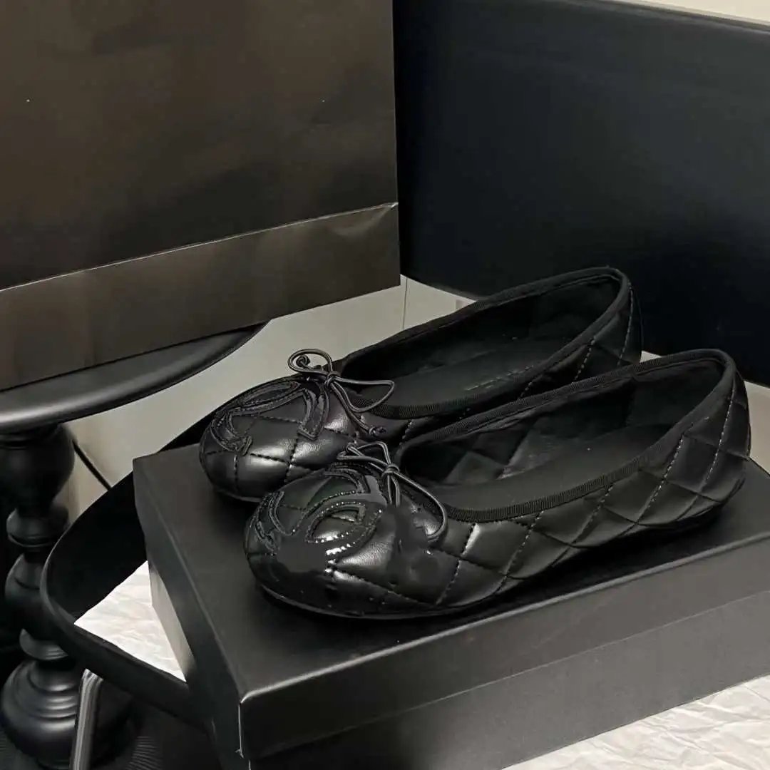 Chanel Casual Shoes Quilted Bow Ballet Flats image 2