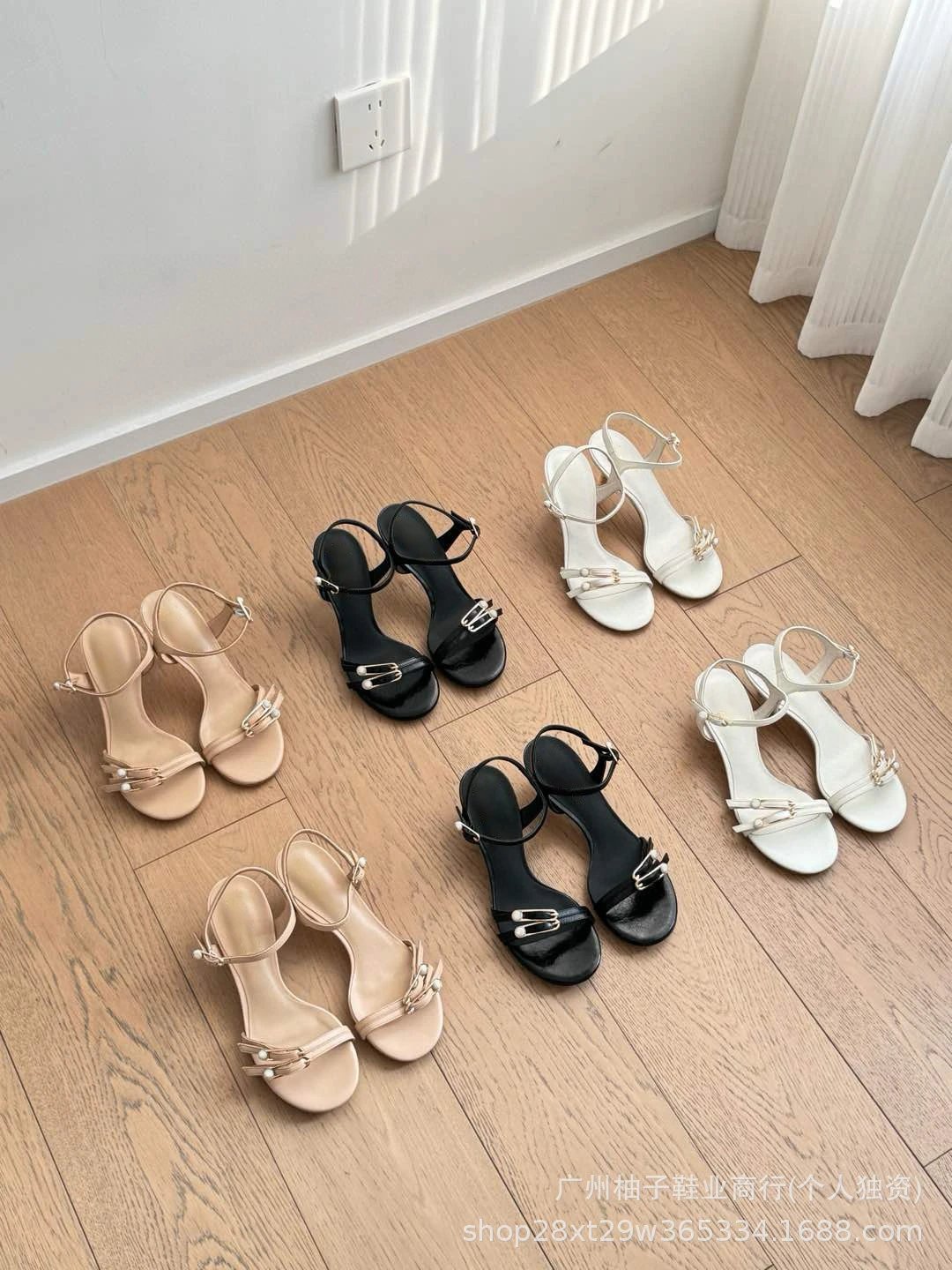 Pearl-Embellished Satin Mule Sandals in Ivory - 15