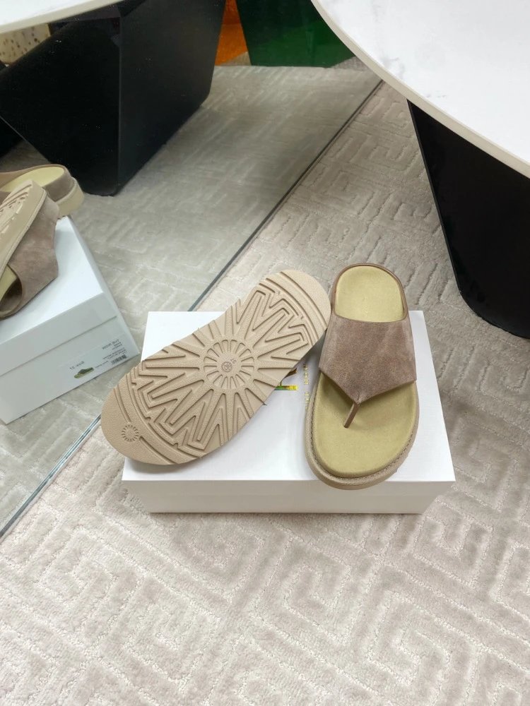 Gallery Dept. Suede Slide Sandals Olive Green Slippers - 18