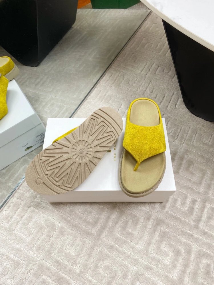 Gallery Dept. Suede Slide Sandals Olive Green Slippers - 27