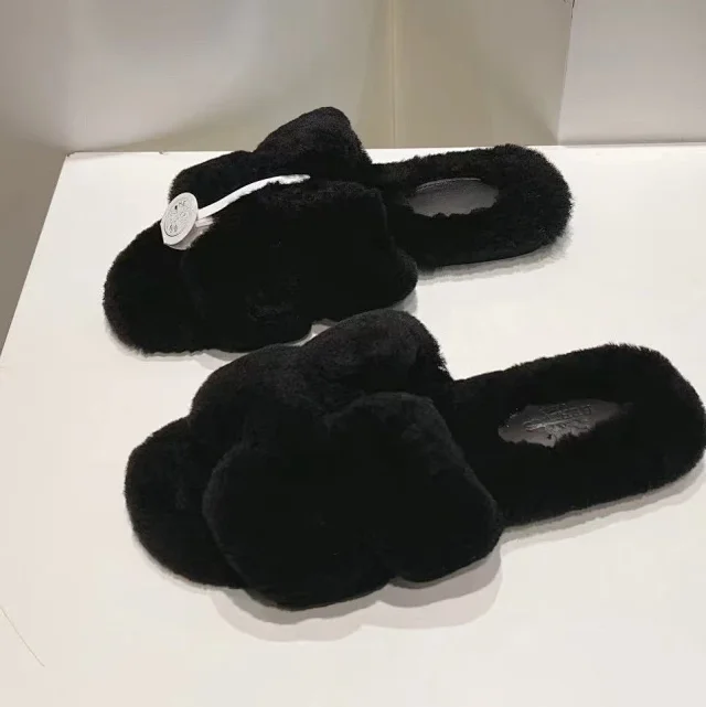 Unbranded Slippers Faux-Fur Buckle Slide product detail image 12