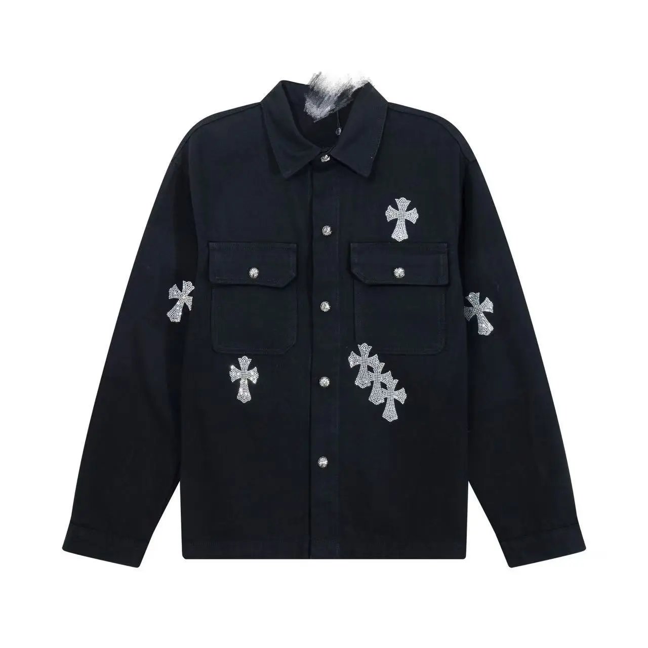 Gallery Dept Cross-Embellished Black Denim Jacket - 14