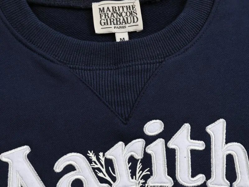 Marithé + François Girbaud Floral Print Navy Hoodie - 6