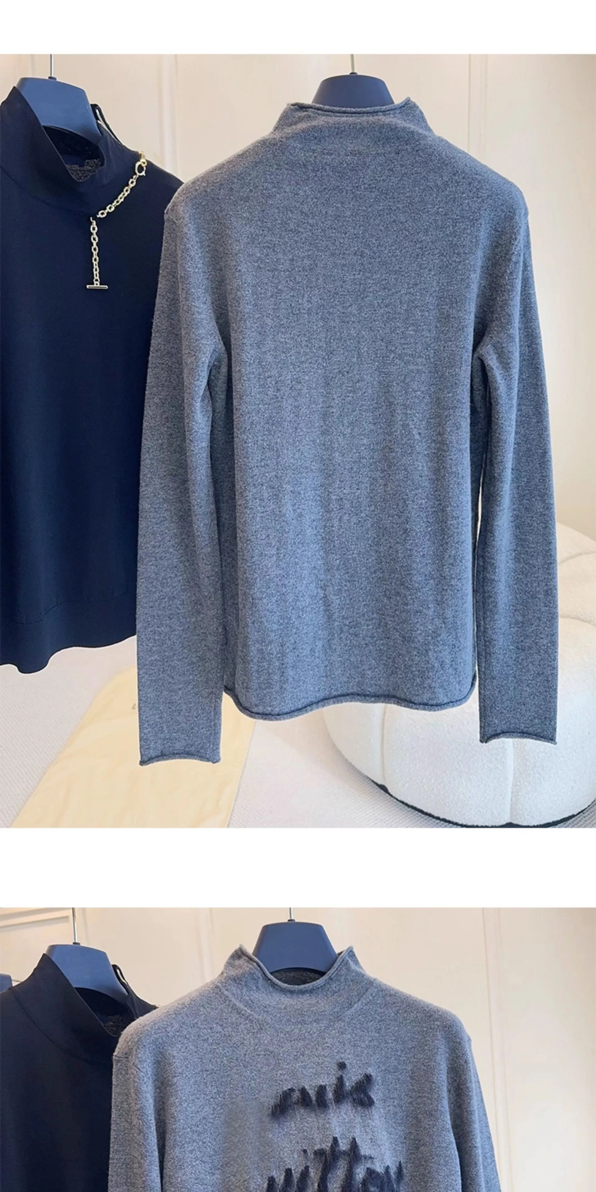Louis Vuitton Monogram Script Knit Sweater Gray - 4