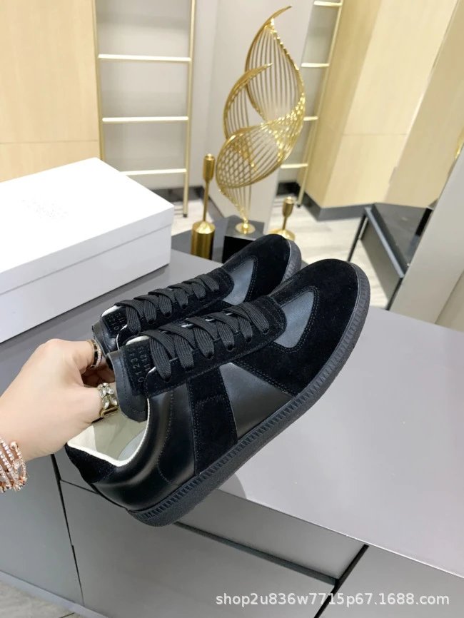 Maison Margiela Replica Sneakers Brown and Black Suede Leather Sneakers - 13