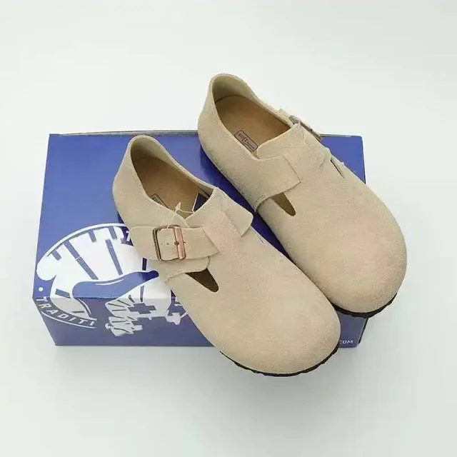Birkenstock Leather Shoes London Buckle Clogs product detail image 4