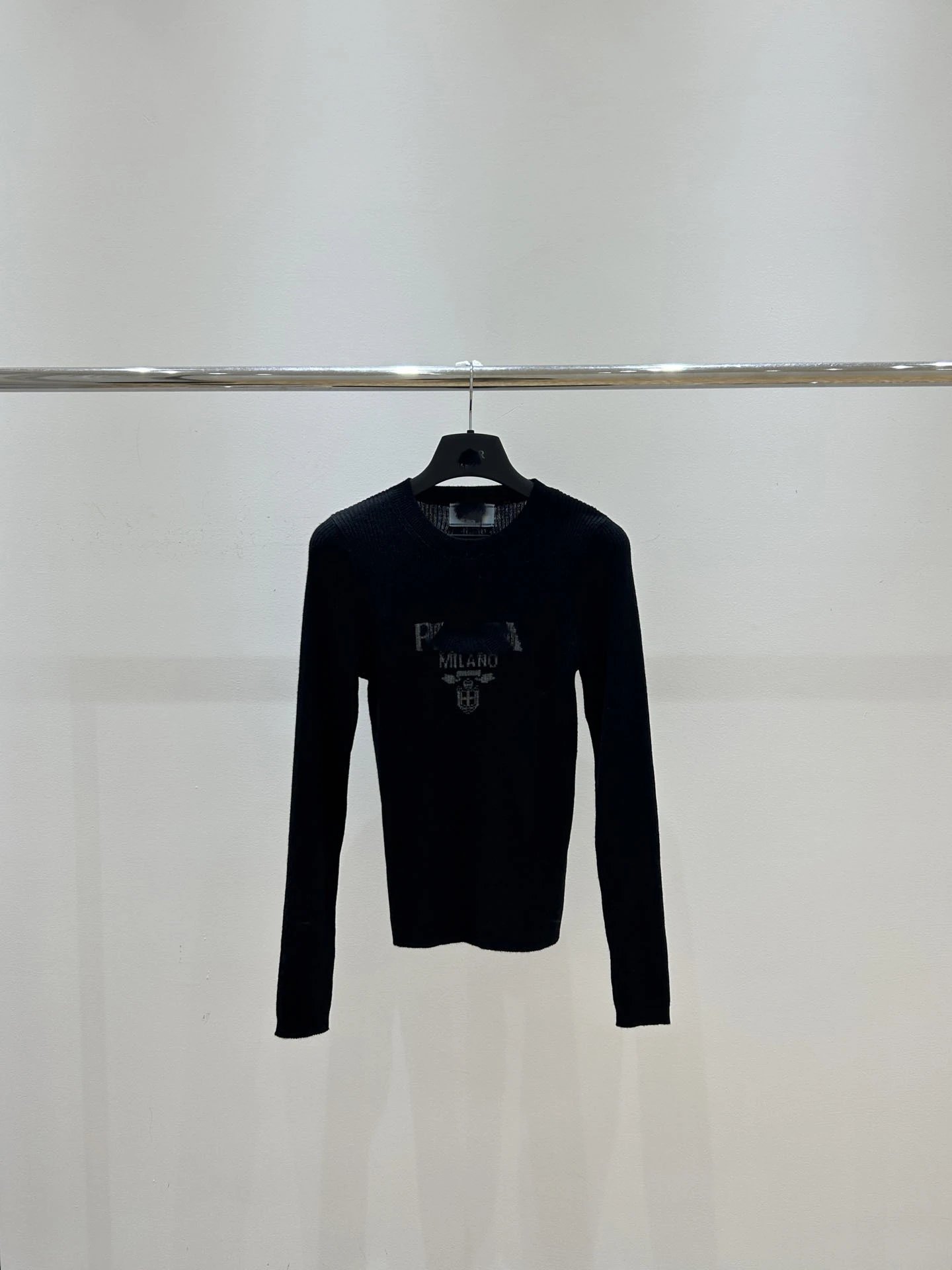 Prada Milano Logo Knit Sweater Black - 10